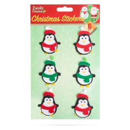 Set de autocolante de pa and cent sla 3D pinguin - 15 x 20 cm - 6 buc / pachet