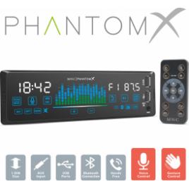 Player auto and bdquo PhantomX - 1 DIN - 4 x 50 W - versiune gestuala - BT - MP3 - AUX - USB