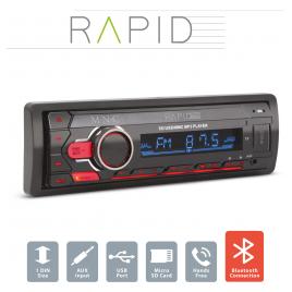 Player auto and bdquo Rapid - 1 DIN - 4 x 50 W - BT - MP3 - AUX - SD - USB