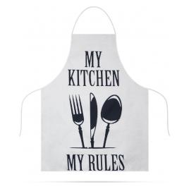 Sort de bucatarie - 68 x 52 cm - My kitchen My rules alb