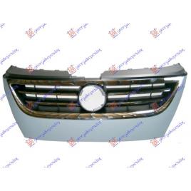 Grila Radiator Fata Cu Bandou Cromat Si Orificiu Pentru Senzor de Parcare VW Passat CC 2008 2009 2010 2011 2012