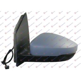 Oglinda Completa Exterioara Electrica Grunduita Stanga VW Cross Polo 2009 2010 2011 2012 2013 2014 2015 2016 2017