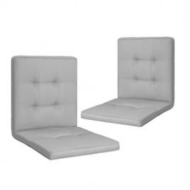 Set 2 perne sezut/spatar pentru scaun de gradina sau balansoar, 50x50x55 cm, culoare gri