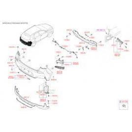 Suport Dreapta Ranforsare Bara Spate De Plastic Original Hyundai I30 Fastback 2017-2018-2019-2020