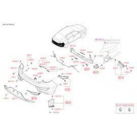 Suport Stanga Ranforsare Bara Spate De Plastic Original Hyundai I30 Fastback 2017-2018-2019-2020