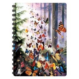 Carnetel zoo cu spirala 3D LiveLife - Butterfly woods