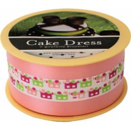 Banda Decorativa Cake Dress 45mm Trenulet Roz 20 m