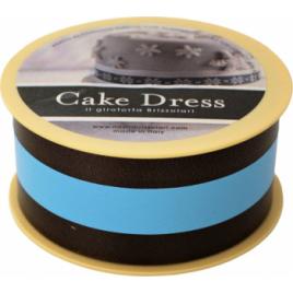 Banda decorativa Cake Dress pentru torturi si prajituri 4.5cm x 20m Stripes Albastru