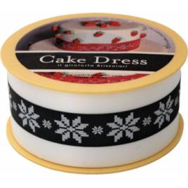 Banda decorativa Cake Dress pentru torturi si prajituri 4.5cm x 20m Traditional Argintiu