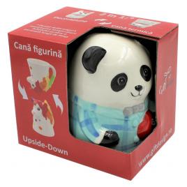 Cana figurina upside-down Ursulet panda bleu