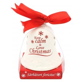 Clopotel decorativ Keep calm and love Christmas