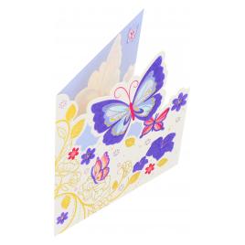 Felicitare Gold Lilac Butterflies