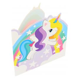 Felicitare Gold Unicorn Rainbow