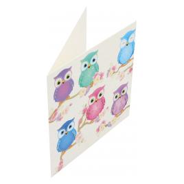 Felicitare Premium Colourful Owls