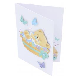 Felicitare Premium handmade Baby Boy Bear