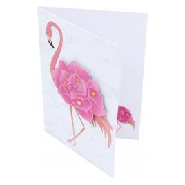 Felicitare Premium handmade Marble Flamingo