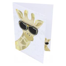 Felicitare Premium handmade Marble Giraffe