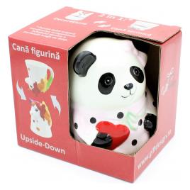 Cana figurina upside-down Ursulet panda roz