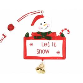 Decoratiune Craciun let it snow rosu