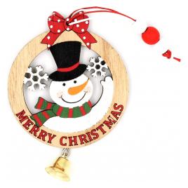 Decoratiune Craciun snow circle Merry Christmas rosu