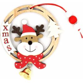 Decoratiune Craciun snow circle xmas reindeer