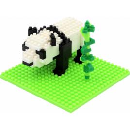 Set constructie Microbricks panda 157 piese