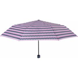 Umbrela dama MINI manuala Perletti geometrico roz