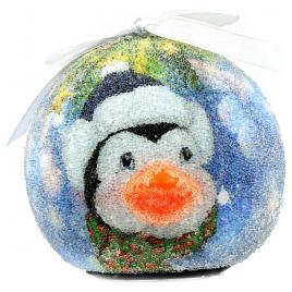 Glob de Craciun pinguin bleu