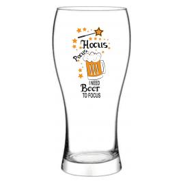 Pahar bere Hocus pocus I need beer to focus