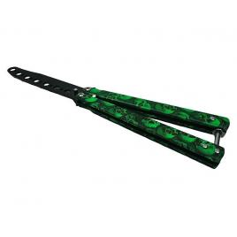 Cutit Butterfly de Antrenament - Balisong - Briceag Fluture CS:Go Collection - Verde