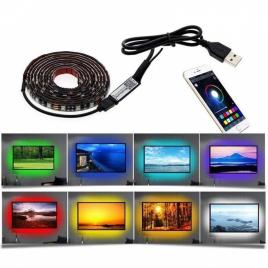 Banda LED RGB pentru TV sau camera, aplicatie telefon, USB,