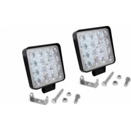 Set 2 proiectoare LED auto patrate 48W 11cm 12-24v