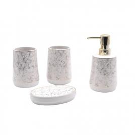 Set Accesorii Pentru Baie Ceramica Alb