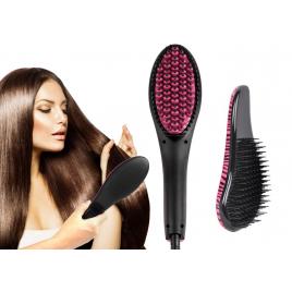 Set Coafura Hair Perie Indreptare Par Electrica, 50W, 80-230°C Black Perfect & Perie Descalcire Profesionala