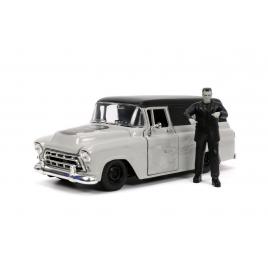 Set masinuta 1957 chevy suburban si figurina frankenstein