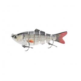 Vobler articulat swimbait pescuit la stiuca, 6 segmenti flexibili, evolutie 1-3m, 10cm 17,5g, model 4