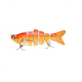 Vobler articulat swimbait pescuit la stiuca, 6 segmenti flexibili, evolutie 1-3m, 10cm 17,5g, model 5