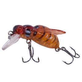 Vobler clean model albina, MakeBass, 4cm, 5.8g, scufundare lenta, insecta pescuit la clean model 2