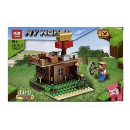 Set de constructie Leduo, Minecraft 4 in 1 Creativity, 190 piese