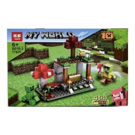 Set de constructie Leduo, Minecraft Creativity 4 in 1, 178 piese