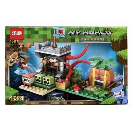 Set de constructie Leduo, My World of Minecraft - Comoara din adancuri, 149 piese