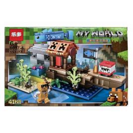 Set de constructie Leduo, My World of Minecraft - Taramul Apelor, 149 piese