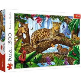 Puzzle trefl 1500 piese - jaguar intr-o pauza odihnitoare