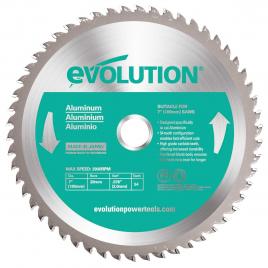 Disc pentru fierastrau circular, taiere aluminiu evolution evoevobladeal-0422, o180 x 20 mm, 54 dinti