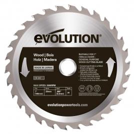 Disc pentru fierastrau circular, taiere lemn evolution evo180wd-0446, o180 x 20 mm, 30 dinti