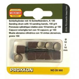 Set cilindri de slefuire proxxon  prxn28980,  o10 mm, granulatie k150, 11 piese