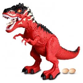 Dragonul dinozaur T-Rex care scoate abur si face oua - Rosu