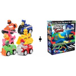 Patrula catelusilor 6 figurine + Pista magica 220 piese