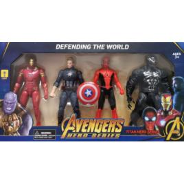 Set 4 Figurine SuperEroi Avengers