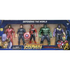 Set 5 Figurine SuperEroi Avengers